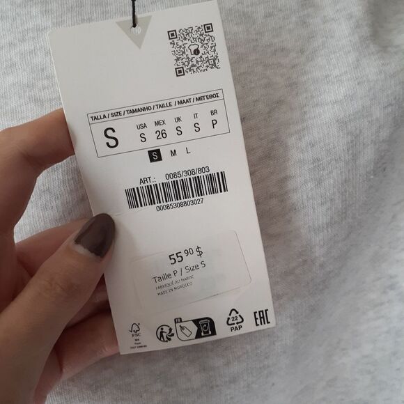 NWT Zara Cotton Blend Sleeveless Sweatshirt - Picture 9 of 11